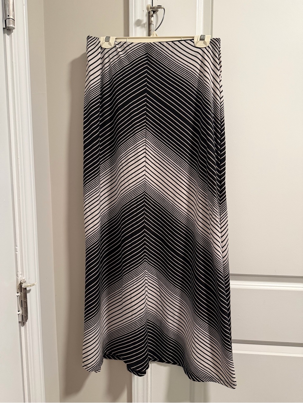 Cato Black & White Chevron Maxi Skirt